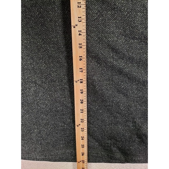 GH Bass Sweater Mens Large L 1/4 Snap Button High Neck Collar Fleece Herringbone - Picture 5 of 13